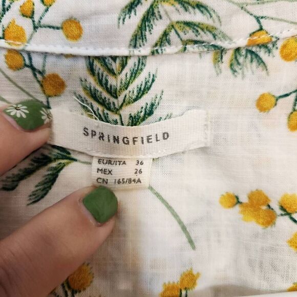 Springfield yellow flower blouse - Picture 3 of 6